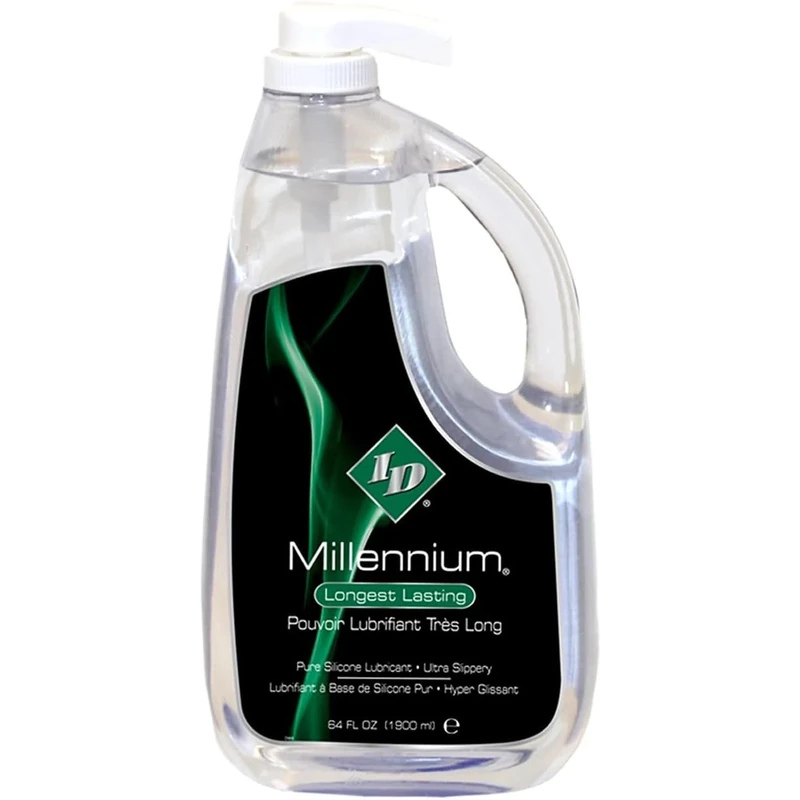 ID Millennium Silicone Based Lubricant 1900ml - Premium Long-Lasting Sex Lube Ideal for Anal Play - Waterproof Personal Lubricant for Steamy Shower Play 64fl.oz - Image 1
