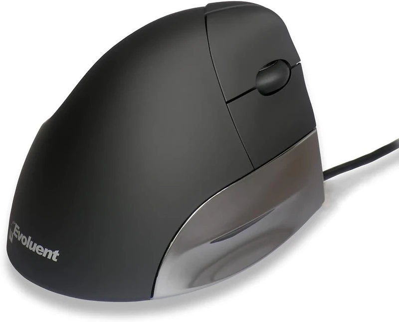 Evoluent Standard Right. USB Black. A vertical patented mouse that supports your hand in a relaxed position