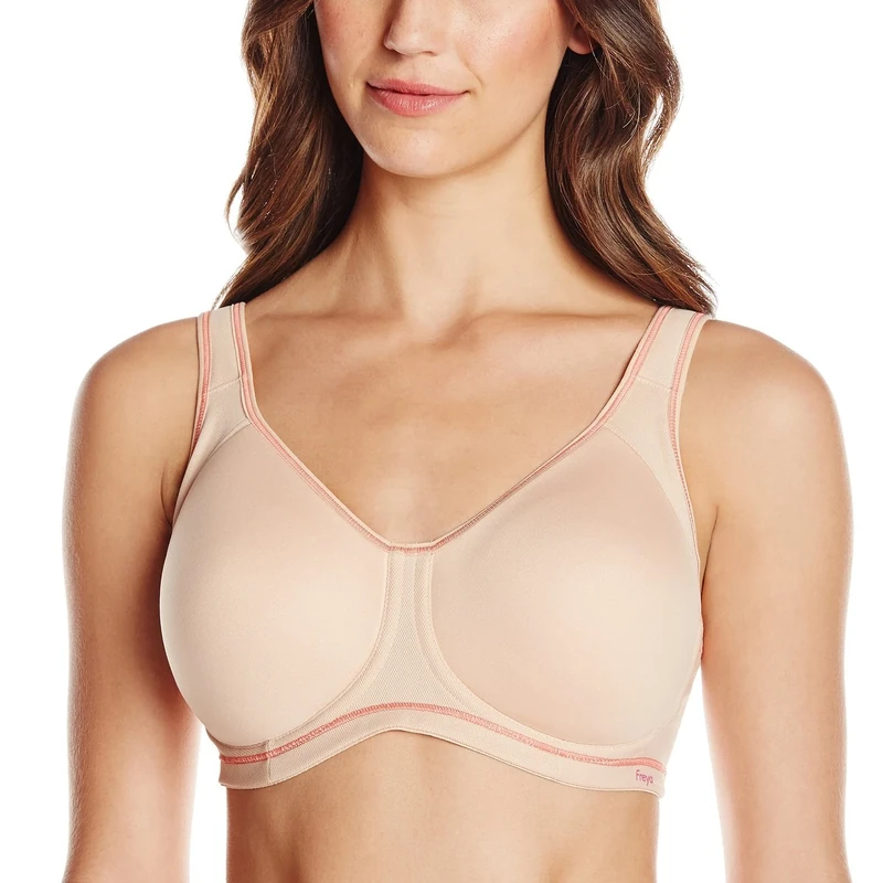 Freya Women's Full Coverage Active Underwire Molded Sports Bra, Beige (Nude), 28E