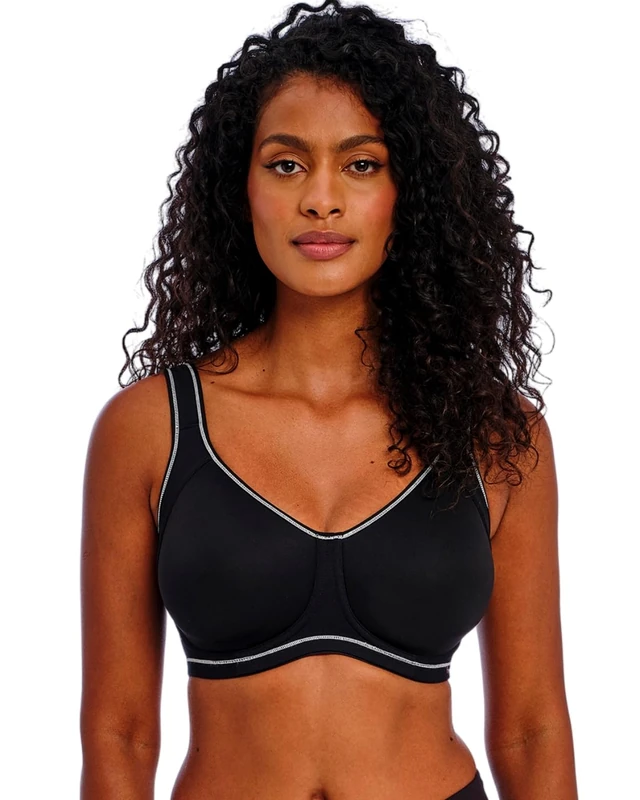 Freya Active Sonic Moulded J-Hook Sports Bra Storm Black 32DD