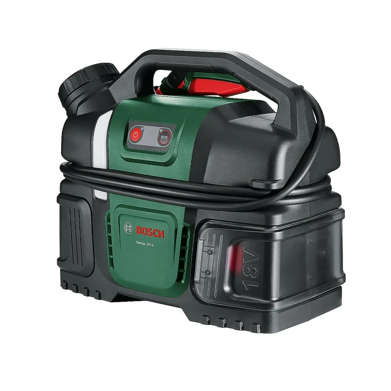 Bosch Fontus 18V-6 Battery Pressure Washer for Bicycles (Mobile, Mini, 6 Litre Water Tank, 8 Pressure Levels, Storage for Hose and Gun, Includes 1 x 2.0 Ah 18 V Battery and Charger)