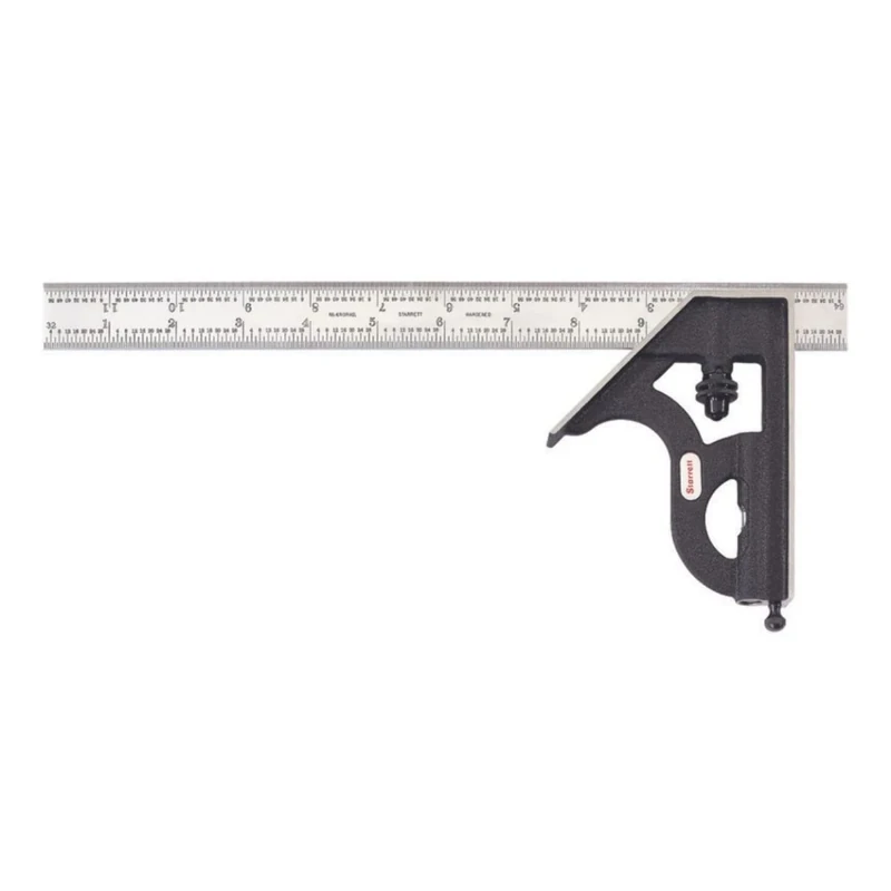 Starrett C11H-12-4R Combination Square with Square Head, 12"