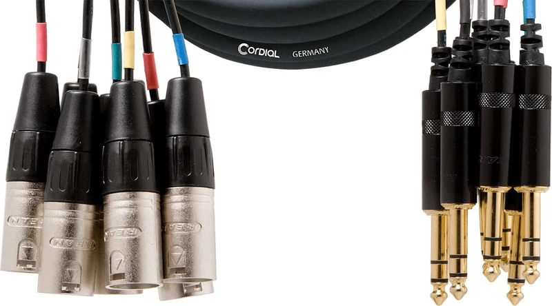 Cordial CML 8-0 MV 3 C Loom Cable (8 x XLR Male / 8 x Jack 6.3 mm stereo, Length 3m)