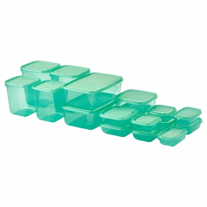 Ikea Pruta Plastic Container/Food Storage Containers 17 Piece Set by NA