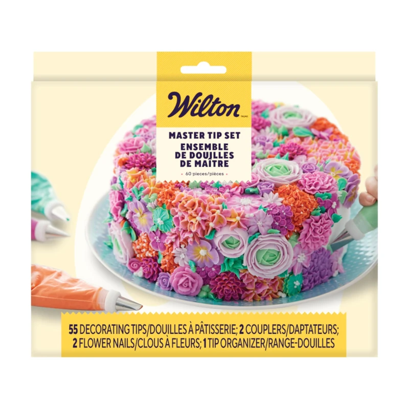 Wilton Master Cake Decorating Piping Tips Set, 55 Pieces