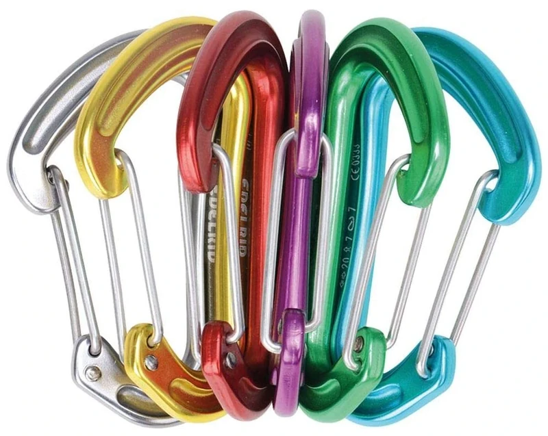 EDELRID Unisex – Adult Carabiner Nineteen G Sixpack VPE6, Assorted Colours (900), One Size