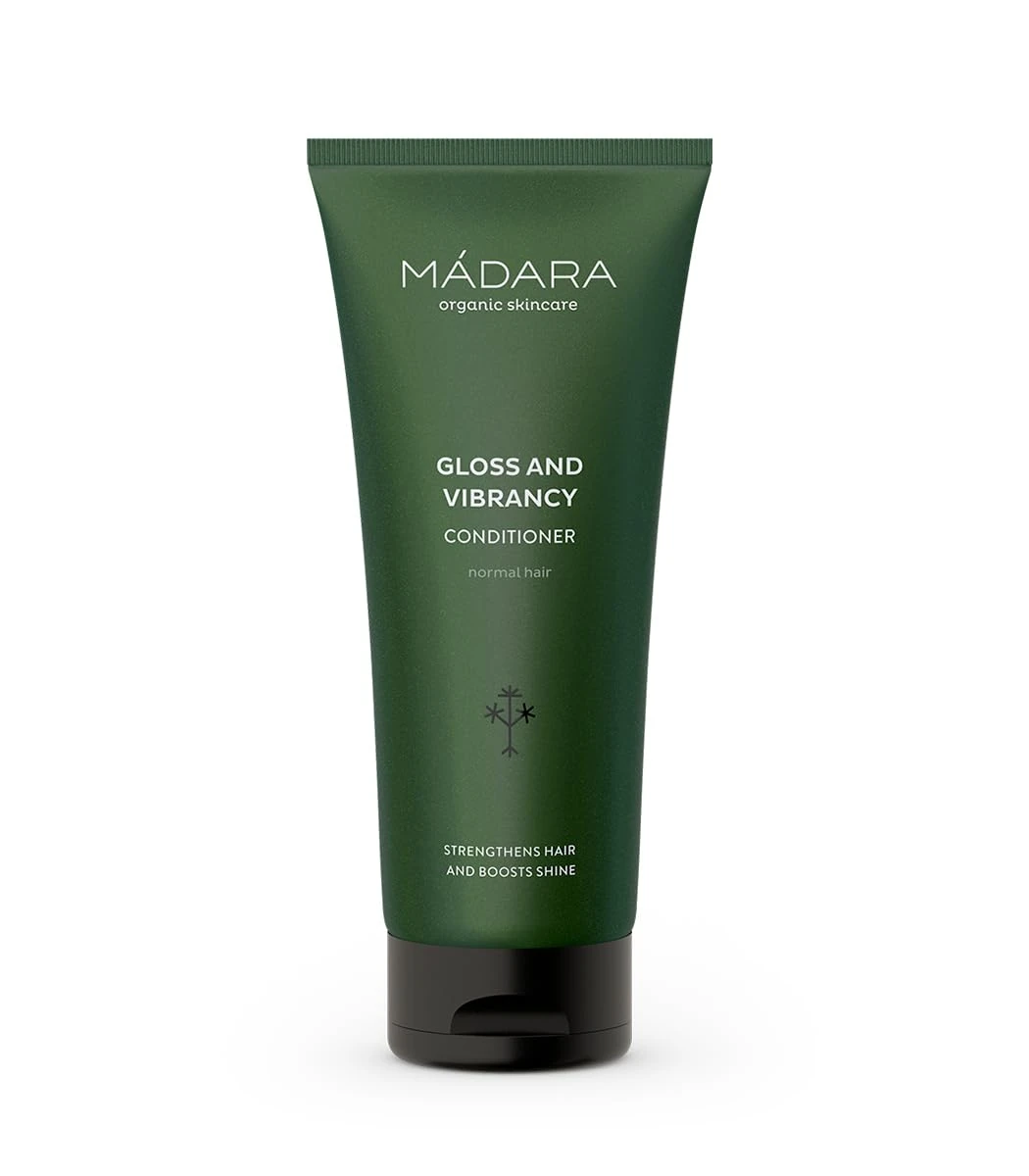 MÁDARA Organic Skincare | Gloss and Vibrancy Conditioner, 200ml – Shine-enhancing natural conditioner, Nourishing plant-powered hair treatment for improved lustre and vibrancy, Vegan
