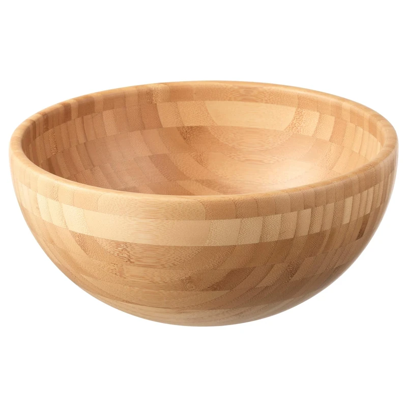 Ikea Blanda Matt Bamboo Serving Bowl 1 Liter (Brown, 28 Cm/11").