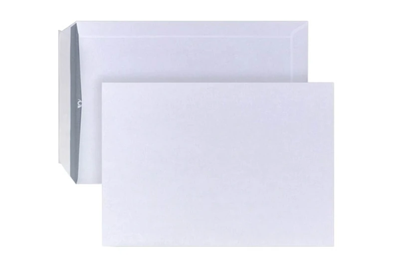 Posthorn B5 (Pack of 500), Peel and Seal Mailing Bags Without Window, White Mailing Bags with Grey Inner Print for Privacy Screen, 250 x 176 mm, 90 g/m²