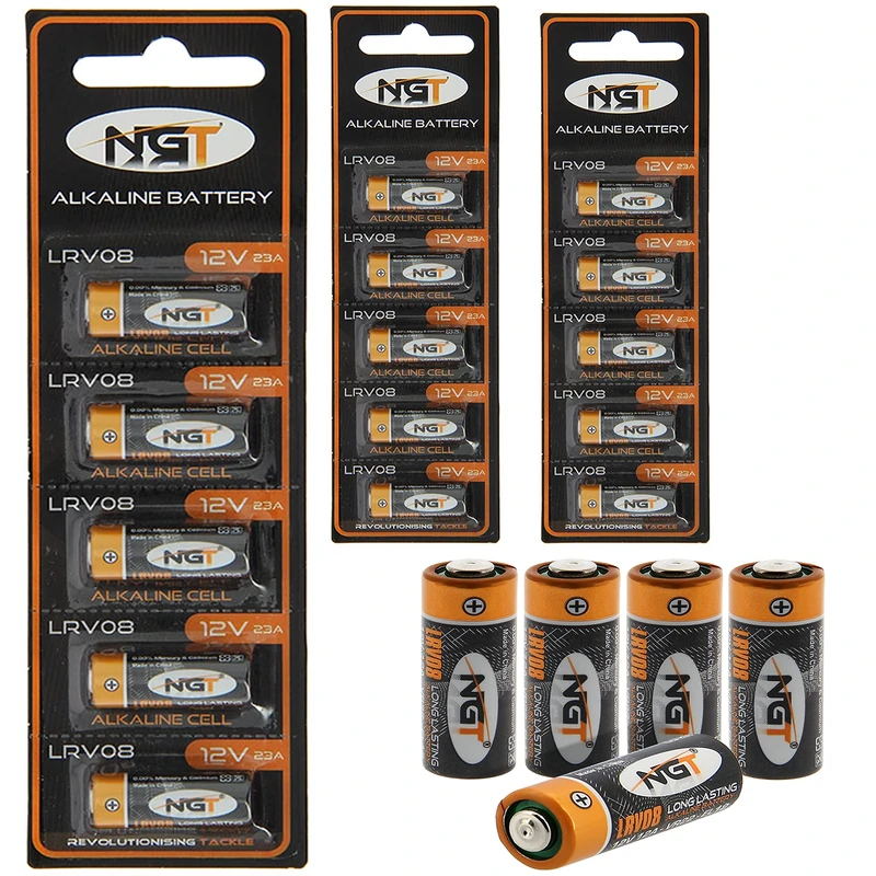 15 LRV08 12v alkaline batteries for bite alarms etc