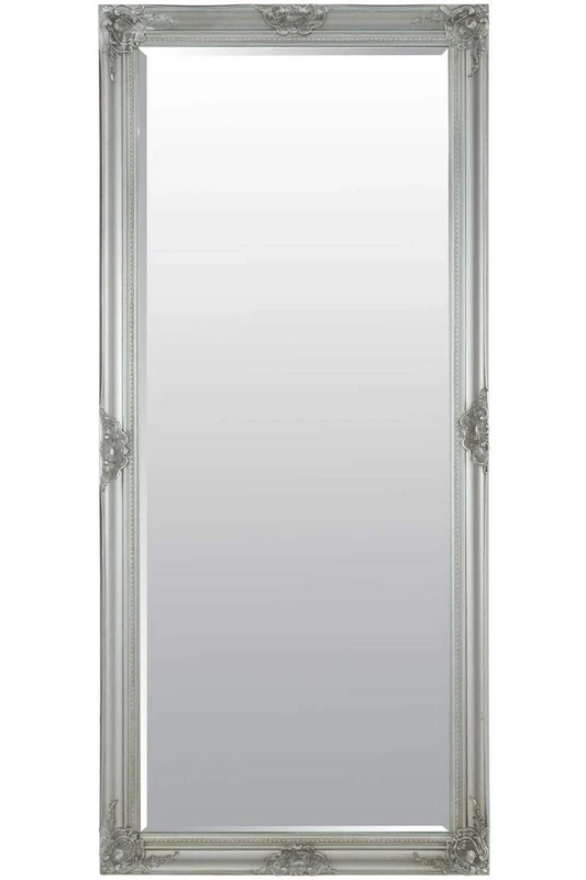 Barcelona Trading Kingsbury Large Classic Style Shabby Chic Frame Leaner/Wall Mirror-74cm (29") by 161cm (63.5"), Silver,GL244-1