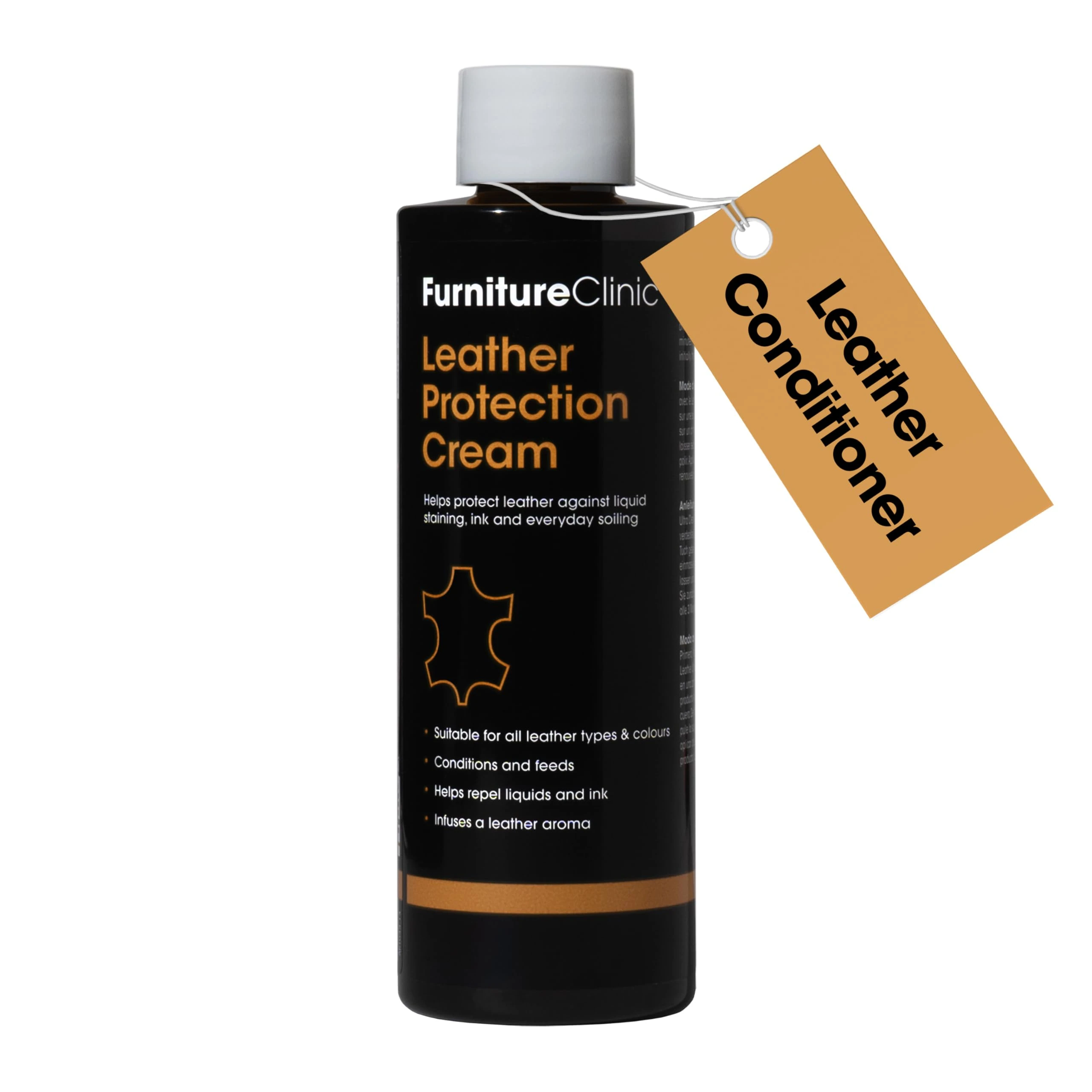 Leather Conditioner and Protection Cream - 250ml - Leather Sofas, Furniture, Car Seats, Shoes, Boots, Bags, Purses | Suitable for Dark or Light Leather