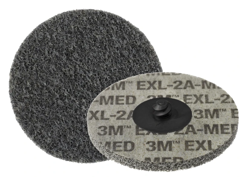 Scotch-Brite Roloc EXL Unitized Wheel TR, Aluminum Oxide, 15100 rpm, 3" Diameter, 8A Coarse Grit (Pack of 40)
