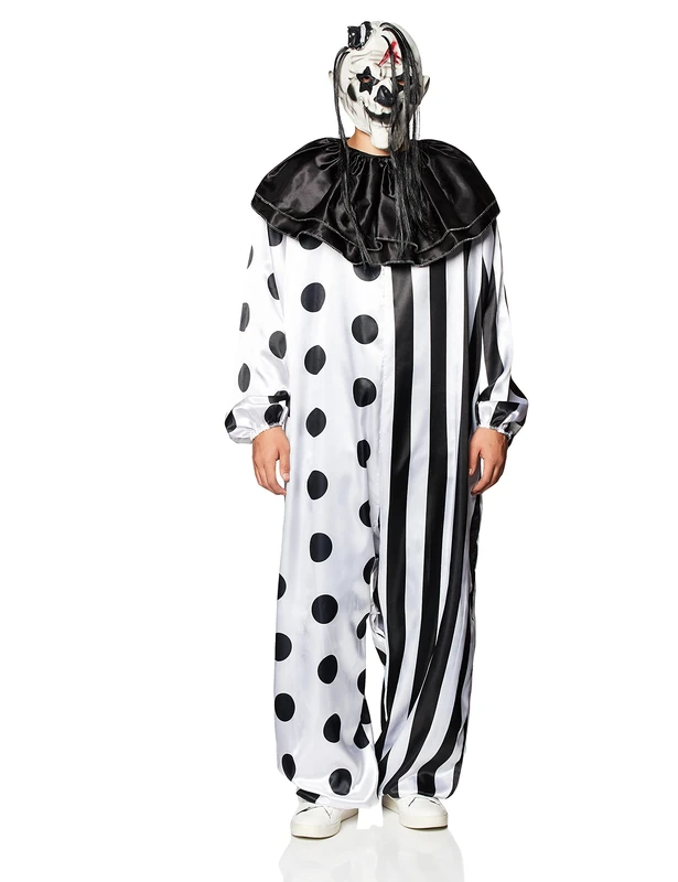 Fun World Killer Clown Adult Costume, black, Standard Size