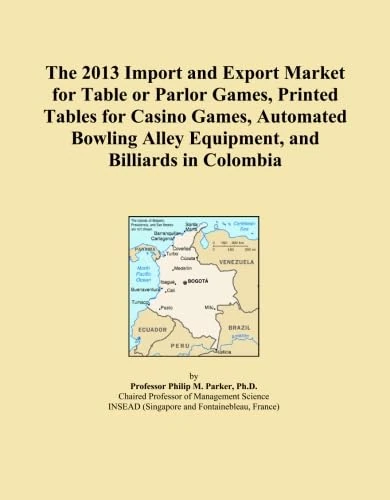 The 2013 Import and Export Market for Table or Parlor Games, Printed Tables for Casino Games, Automated Bowling Alley Equipment, and Billiards in Colombia