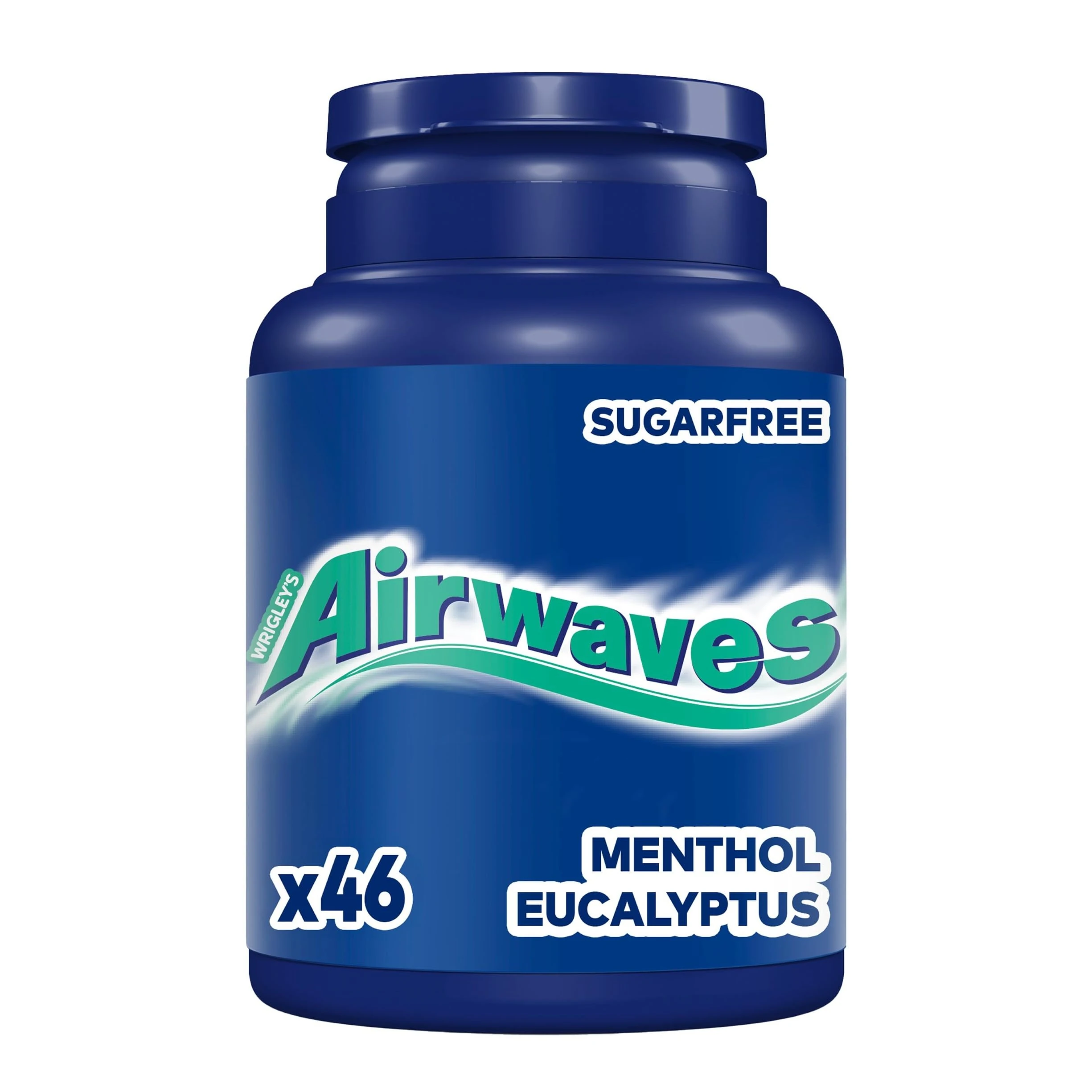 Airwaves Chewing Gum Menthol & Eucalyptus, 46 pieces, Sugar Free Chewing Gum bottle with Menthol Freshness