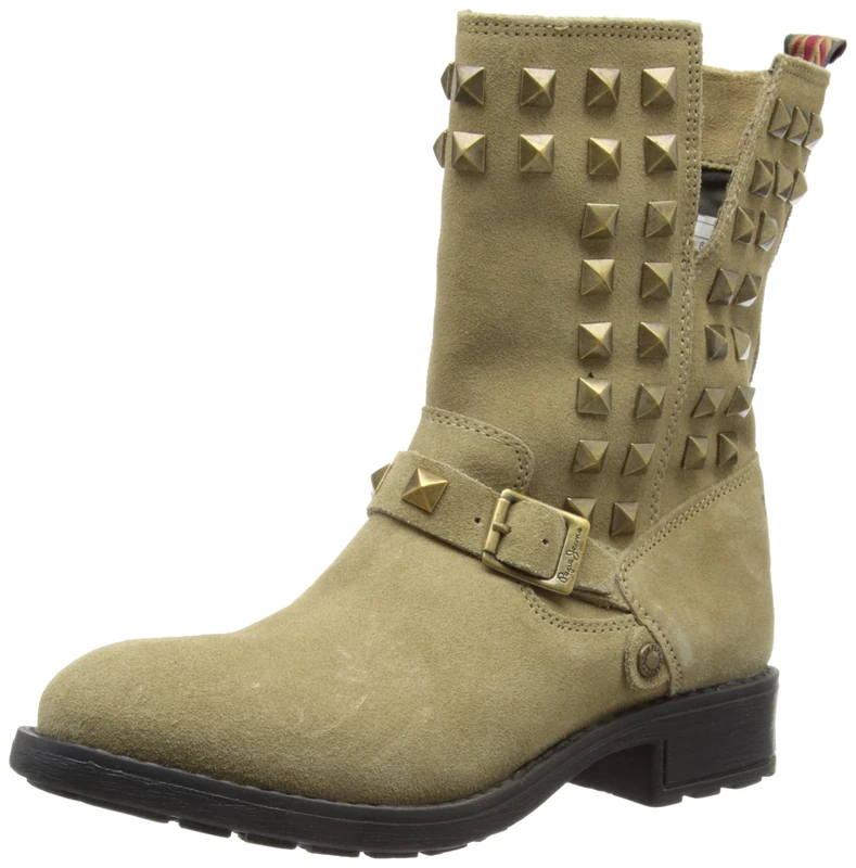 Pepe Jeans Womens Pimlico 2 Ocre Yellow Biker Boots PFS50328 4 UK, 37 EU