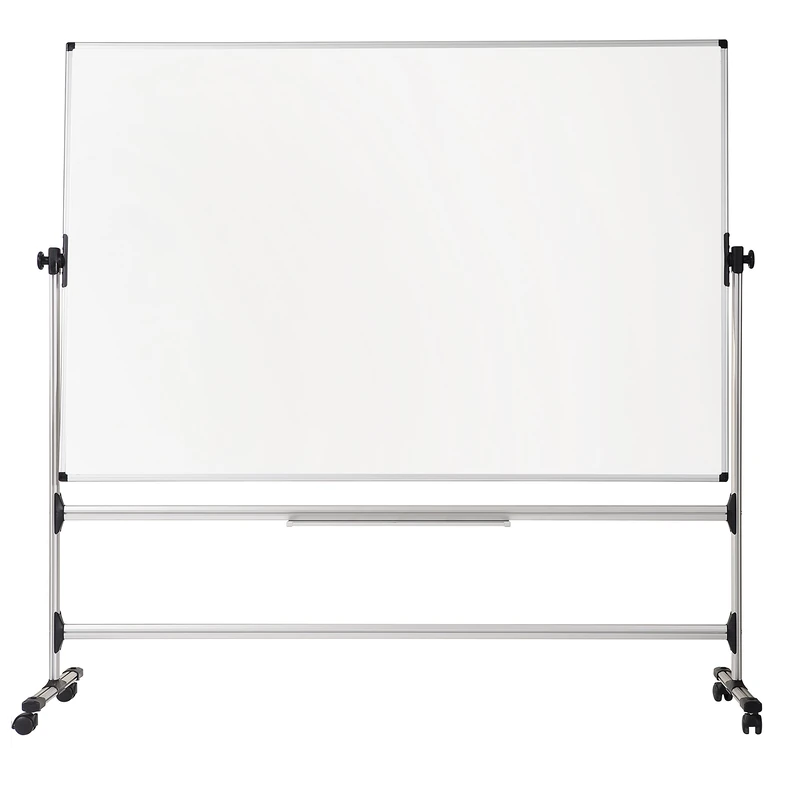 Bi-Office Earth - Revolving Whiteboard, Magnetic Enamel, Mobile Board with Aluminium Frame, 120 x 90 cm