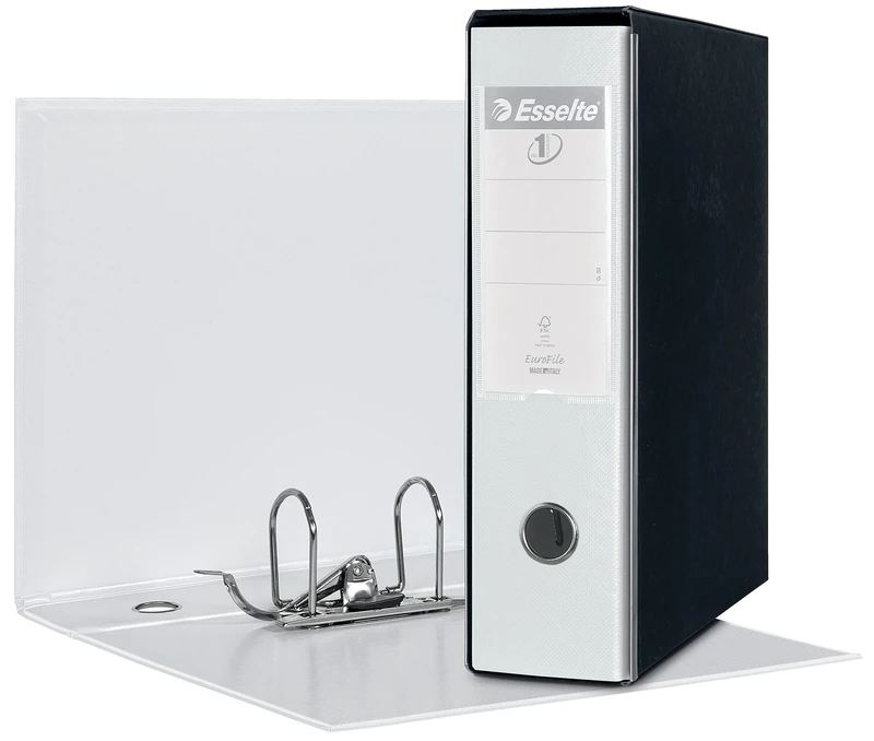 Esselte Eurofile binder with lever mechanism and case Dorso 8 cm Bianco