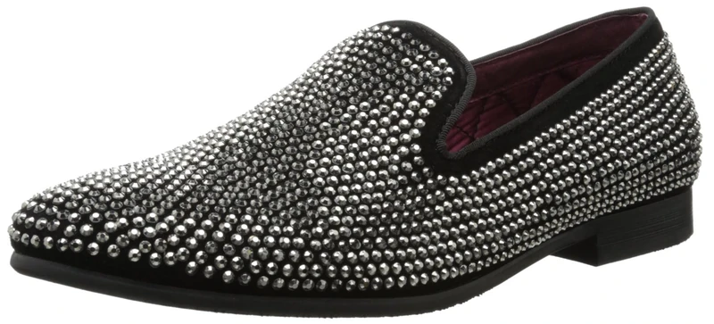 Steve Madden Men's Caviarr-r Loafer, Rhinestone, 8.5 UK