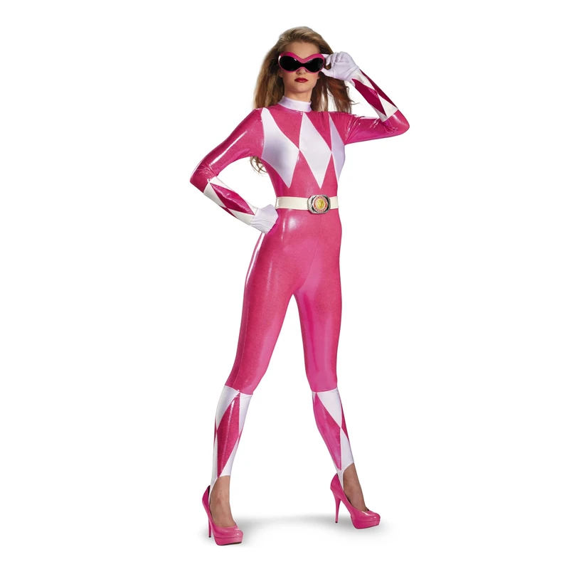 DISGUISE Pink Ranger Sassy Bodysuit 12-