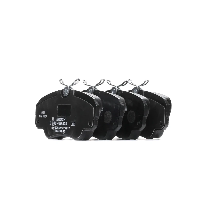 Bosch BP509 - Brake Pads Car Front Axle - Bosch Quality - Reduced Noise and Dust - ECE-R90 Certified - Copper-Free - 1 Set of 4 Pads - With Accessories