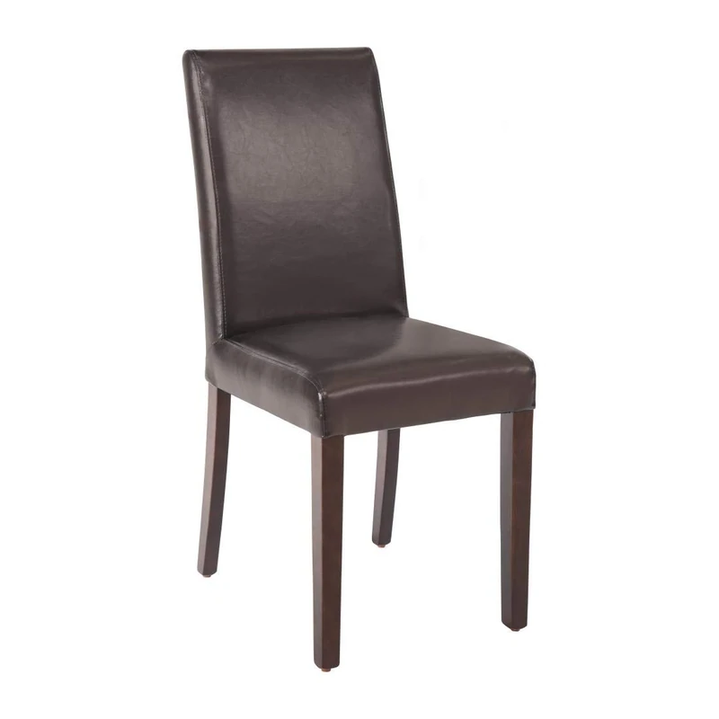 Bolero Faux Leather Dining Chairs Dark Brown for Restaurants 940X405X500mm 2pc