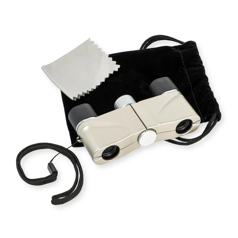 Carson OV-410 4x10 OperaView Ultra Portable Binoculars, Silver - Image 1