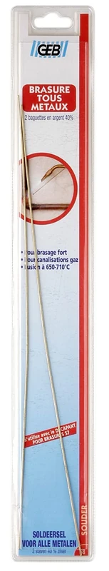 GEB Wands for All Metal Brazing - 40% Silver - Pack of 2 - Image 1