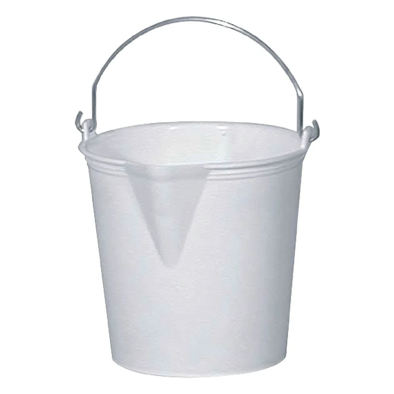 ALUMINIUM ET PLASTIQ EU 13L Food Bucket with Stainless Steel Handle White