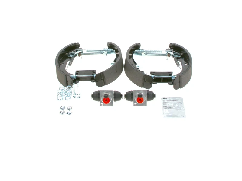 Bosch KS582 Kit Super Pro - Rear drum brake kit - 1 pre-assembled set, 2 wheel brake cylinders, 4 brake shoes