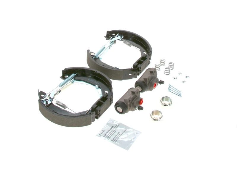 Bosch KS500 Kit Super Pro - Rear drum brake kit - 1 pre-assembled set, 2 wheel brake cylinders, 4 brake shoes
