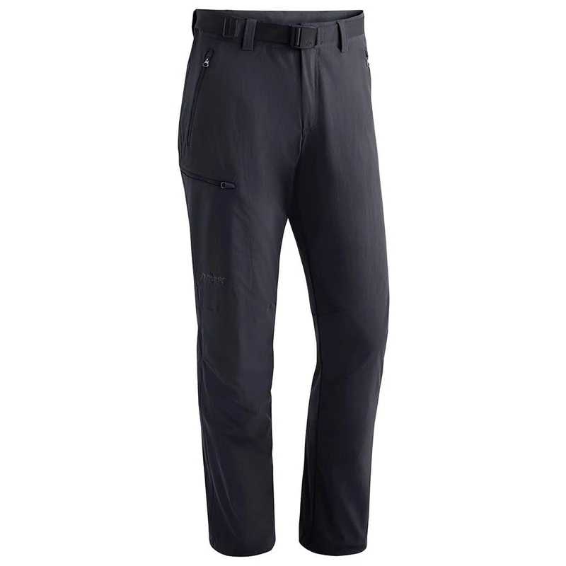 maier sports Men's Oberjoch Hiking Pants, Lined Outdoor Pants, Elastic Trekking Pants Black - Black - Image 1