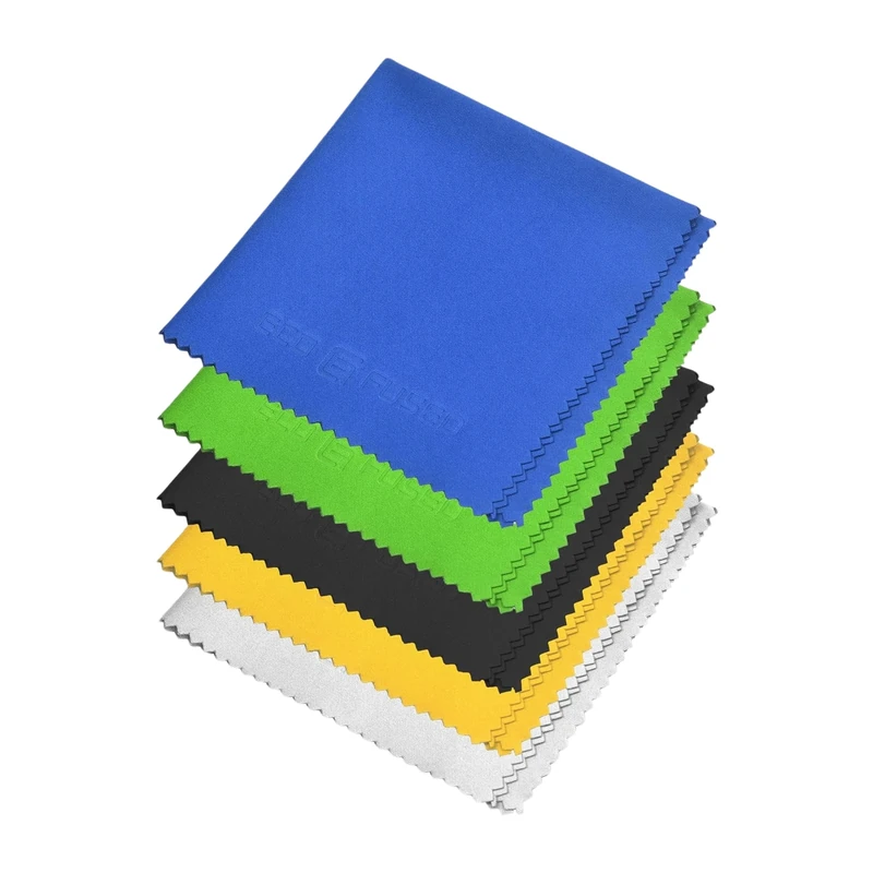 ECO-FUSED Microfiber Cleaning Cloths - 5 EXTRA LARGE Cloths Suitable for Cleaning Glasses, Spectacles, Cameras, iPad, iPhone, Tablets, Phones, Screens, Silverware and Other Surfaces