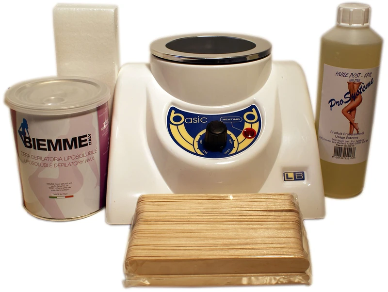 EpilWax Professional Wax Warmer Kit - Wax Heater 800 ml, Honey Hot Wax, After Wax Oil, Spatulas and Strips for Hair Removal
