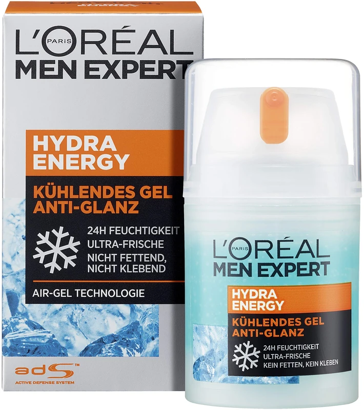 L'Oreal Men Expert Hydra Energy Cooling Moisturising Gel Anti-Shine 50ml