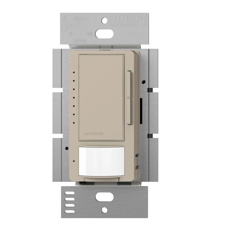 Lutron Maestro LED+ Motion Sensor Dimmer Switch | No Neutral Required | MSCL-OP153M-TP | Taupe