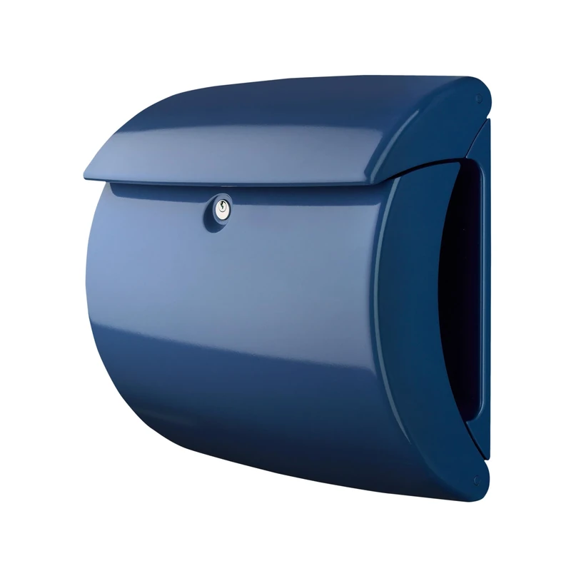 Burg Wächter Kunststoff-Briefkasten Piano 886 MB Blau-marinblau Letter Box, Marine Blue, 40 x 20 x 30 cm