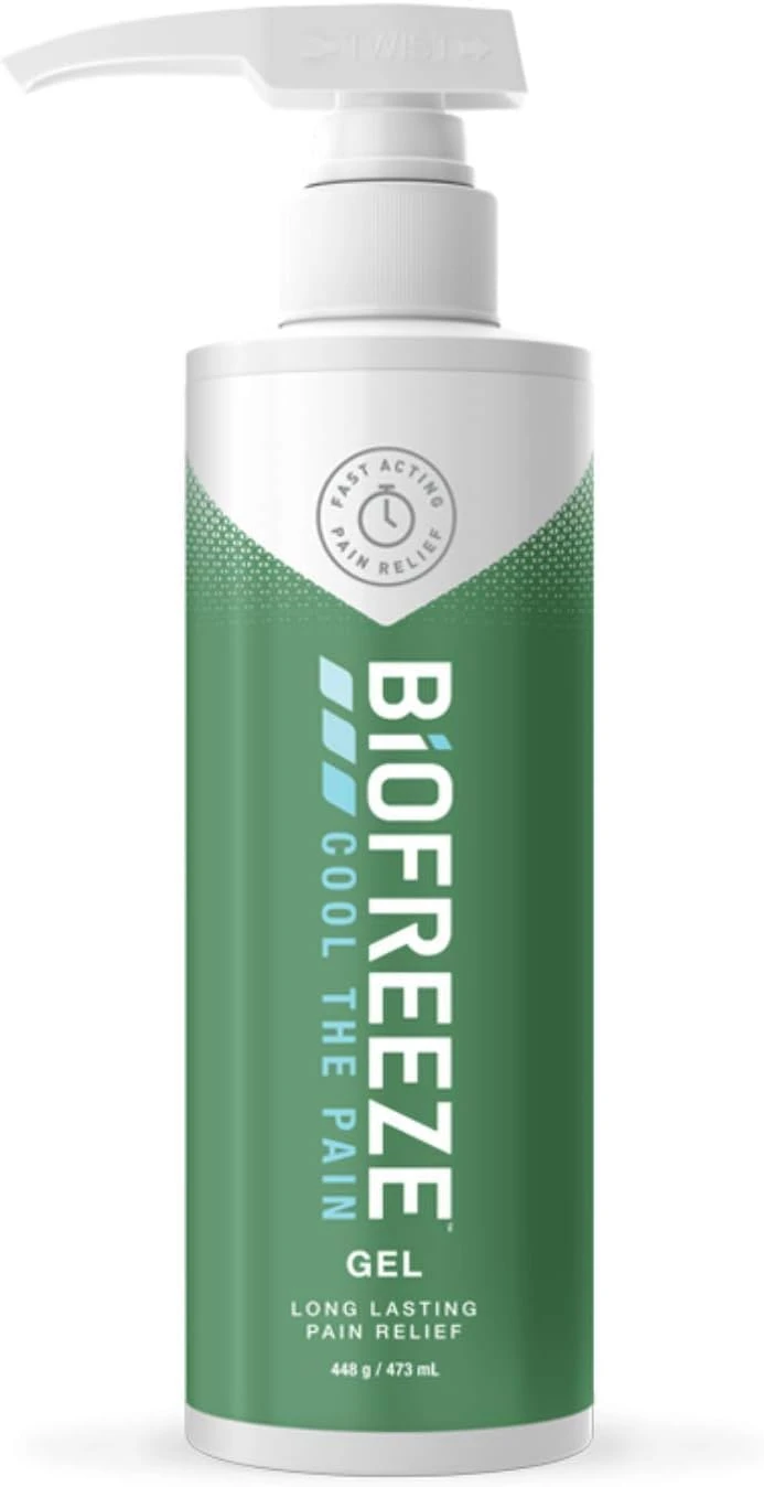 Biofreeze 473 ml Fast Acting Cooling Gel For Muscle, Joint, Back Relief - Longer Lasting Formula