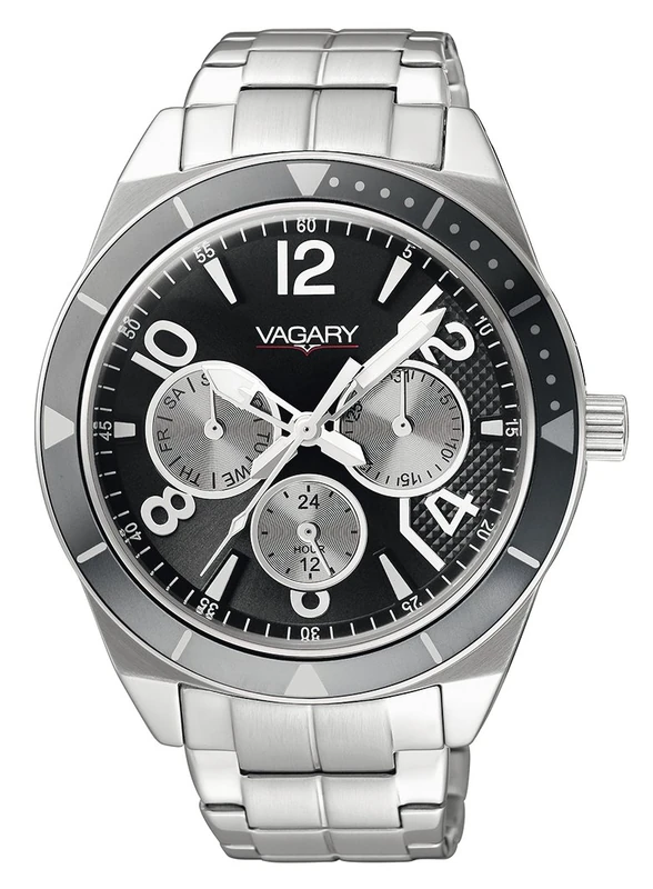 Vagary by Citizen Vh0 – 511 – 57 Men's Quartz Analogue Watch, Stainless Steel Strap Multicolor