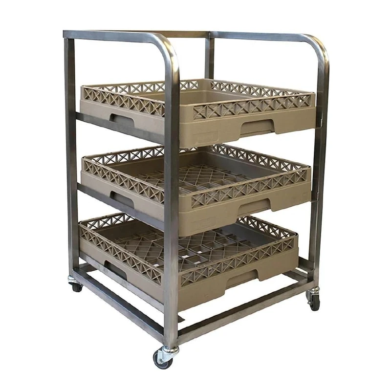 Craven DN596 St/Steel Glass Tray Trolley