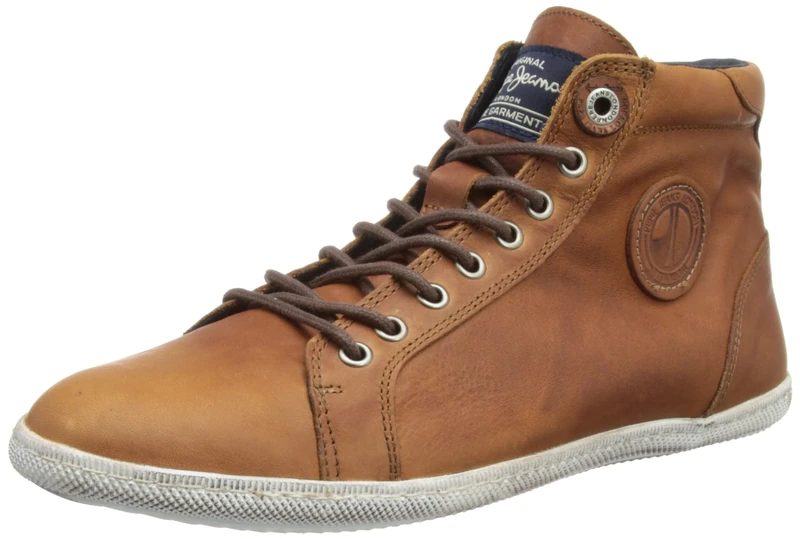 Pepe Jeans Mens William Tan High-Top PFS30787 9 UK, 43 EU