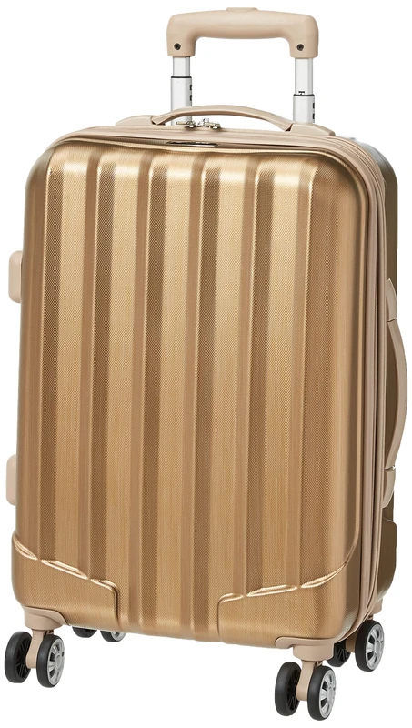 Rockland Melbourne Expandable Hard Case, Bronze, Carry-On 20", Melbourne Hardside Expandable Luggage with Spinning Reels