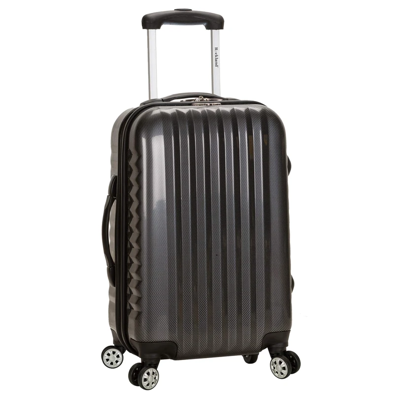 Rockland Santa Fe Hardside Spinner Wheel Luggage, Carbon, Carry-On 20", Melbourne Hardside Expandable Luggage with Spinner Wheels
