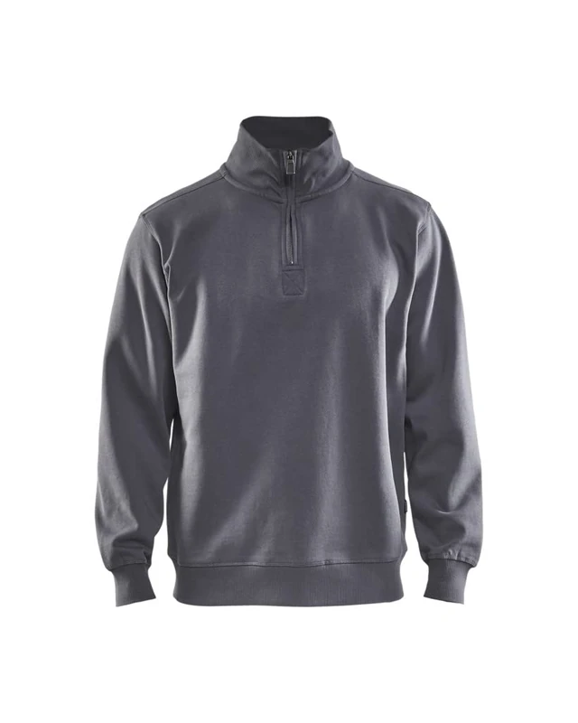 Blakläder 336510489400XXL Size 2X-Large Sweater with Half Zip - Grey