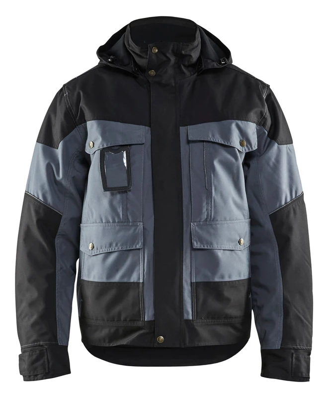 Blakläder 488619779994XXL Size 2X-Large Winter Jacket with Hat - Black/Grey