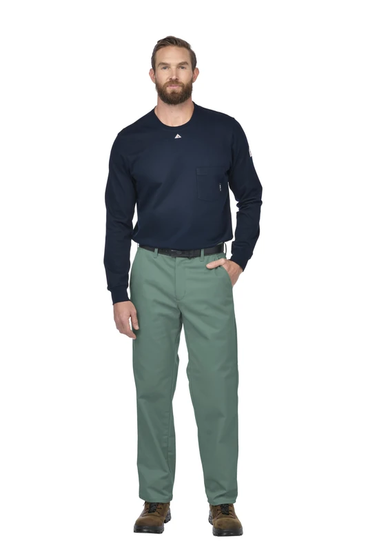 Bulwark FR Men's Bulwark Midweight Excel FR Work Pant, Visual Green, 48W x 32L