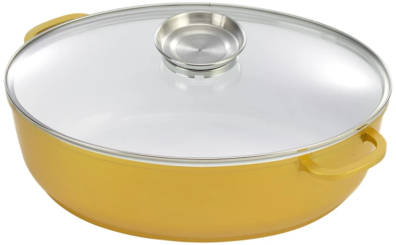 BRATmaxx 02644 Ceramic Aroma Roasting Dish with Glass Lid and Gloves | For All Stove Types | Induction Compatible