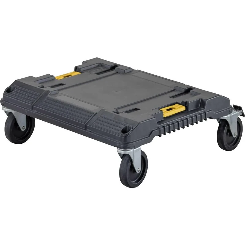 DeWALT TSTAK Carrier Base – Heavy-Duty Mobile Platform for TSTAK Tool Storage System – Durable Construction, Smooth Rolling Wheels, and Secure Locking for Easy Transport