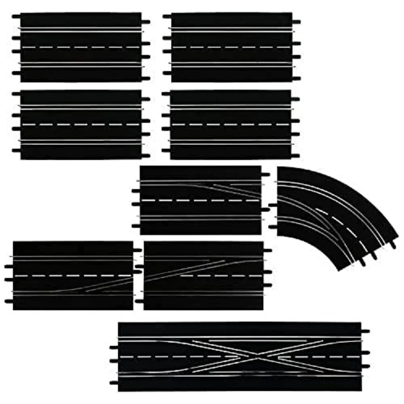 Carrera 20030367 Digital Extension Set (std straight (x4), lane chng L, dbl lane chng & lane chng curve R, O to I) 132/124